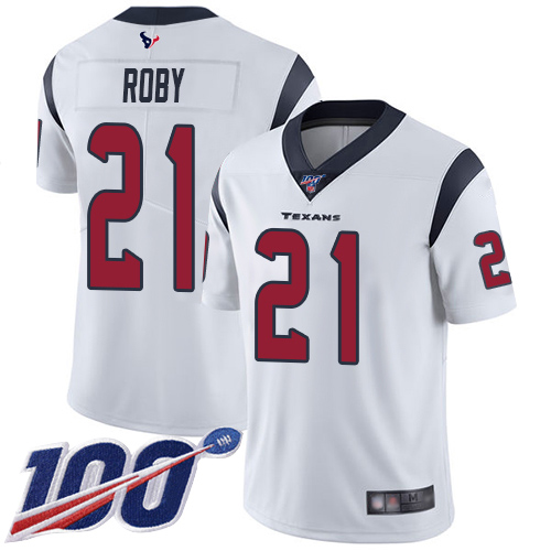 Houston Texans Limited White Men Bradley Roby Road Jersey NFL Football #21 100th Season Vapor Untouchable->youth nfl jersey->Youth Jersey